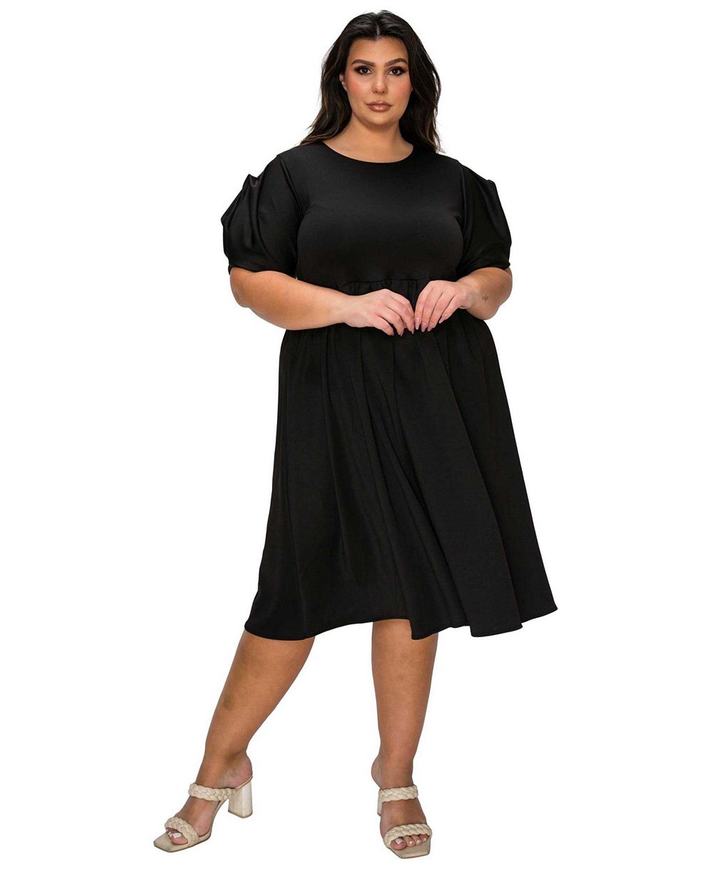 Женское платье Plus Size L I V D Rosie Florette Sleeve Midi