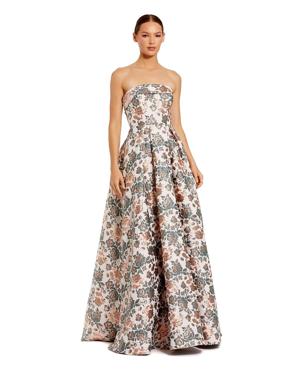 Женское вечернее платье Mac Duggal Floral Brocade Ball Gown