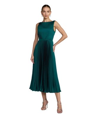 Mac Duggal Женское плиссированное миди-платье без рукавов Petite