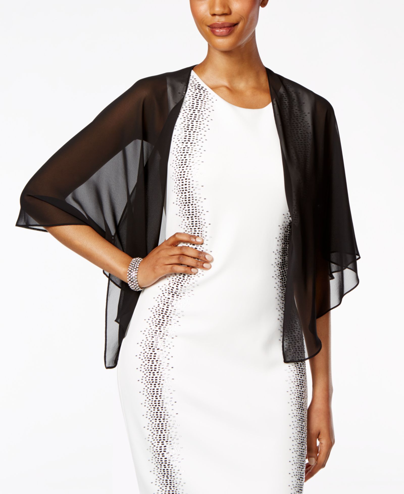 SL Fashions Sheer Capelet Shawl