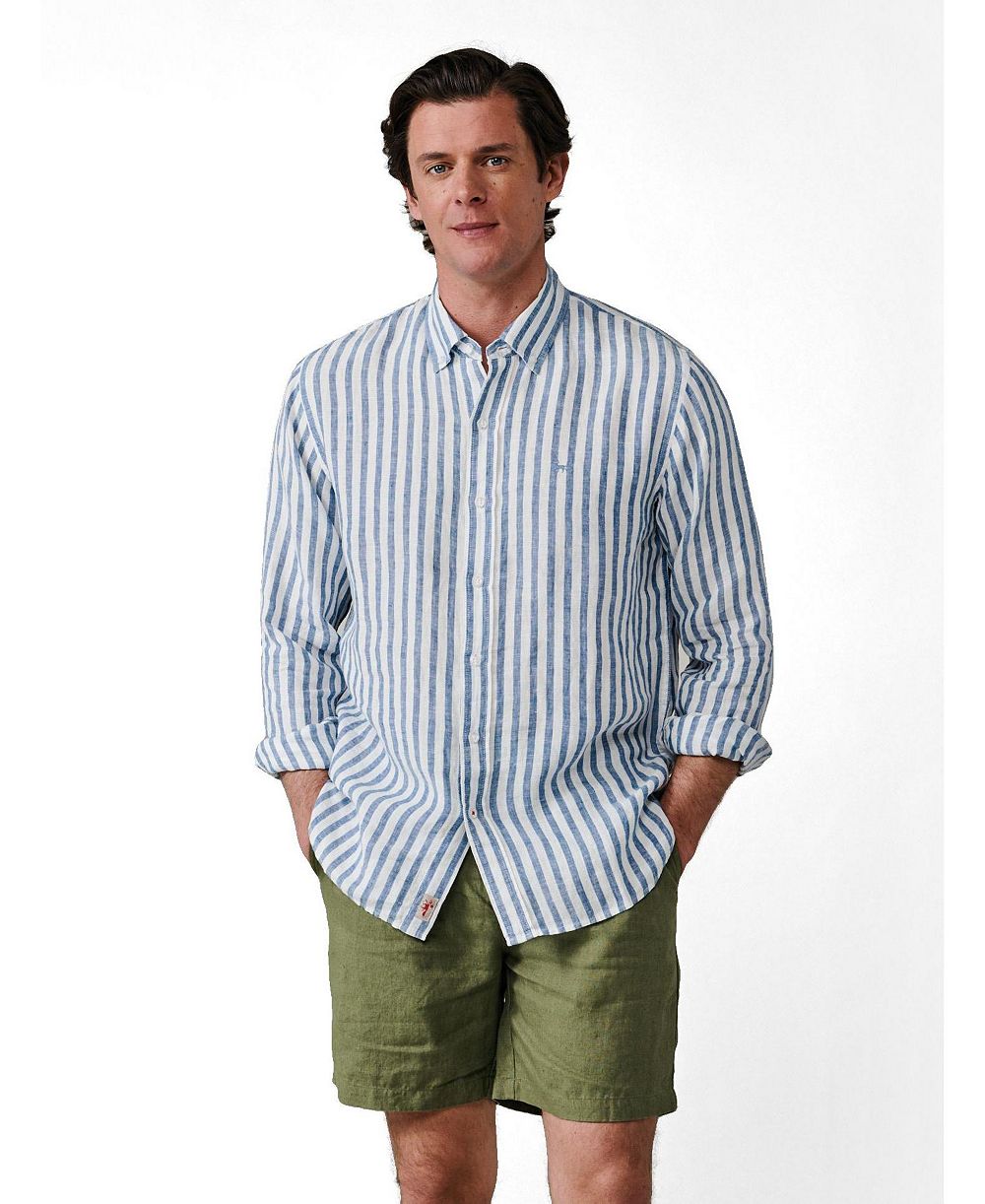 Мужская рубашка Aubin Men's Worlaby Linen Long Sleeve