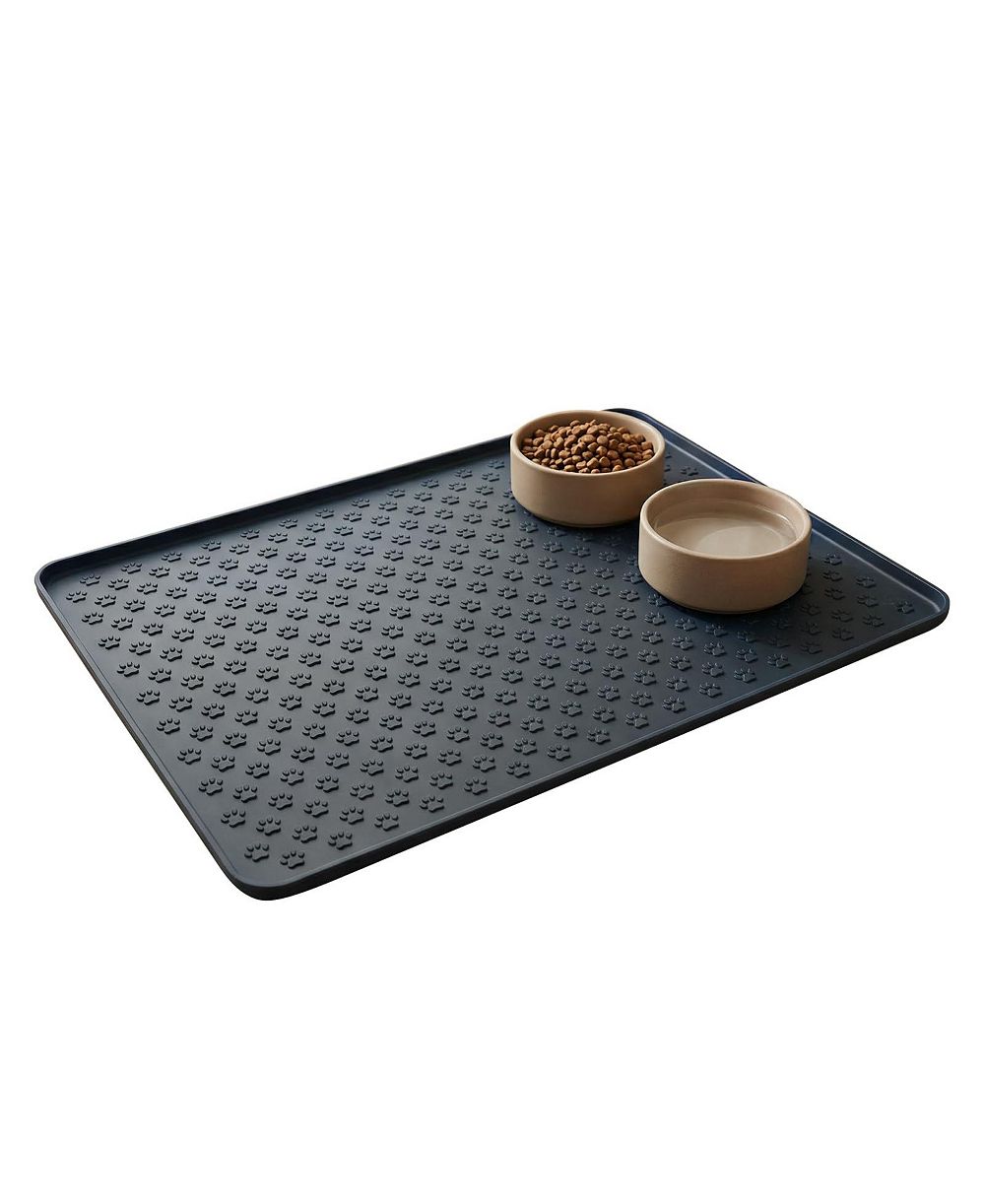 Коврик для корма домашних животных ARONKL Silicone Waterproof Raised Edge Non Slip Easy Clean для кошек и собак