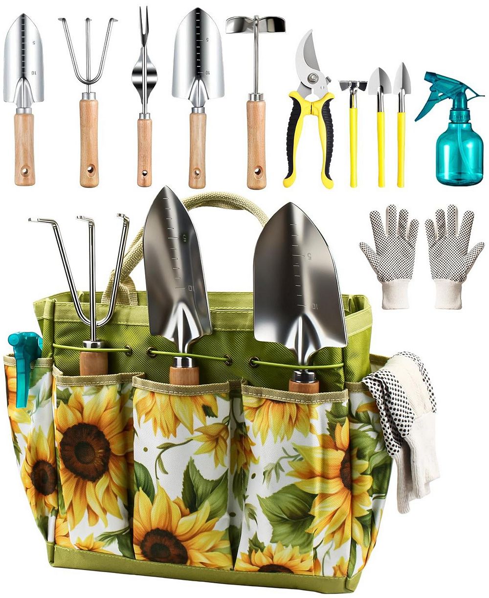 XDOVET Garden Tools Set Heavy Duty Kit with Organizer Bag