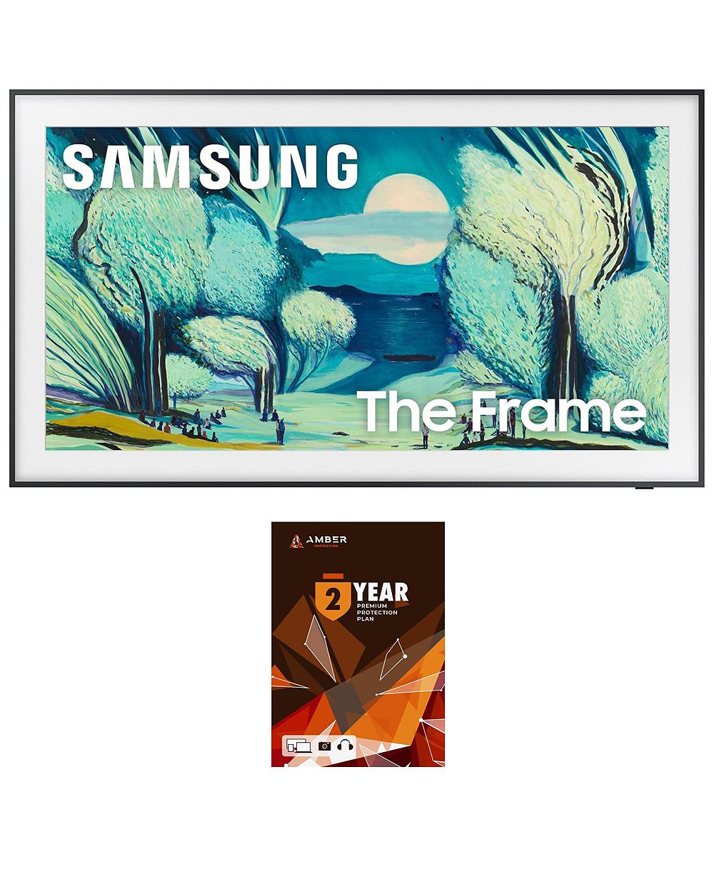 Samsung 65 Inch The Frame QLED 4K Smart TV с планом защиты Amber (2025)