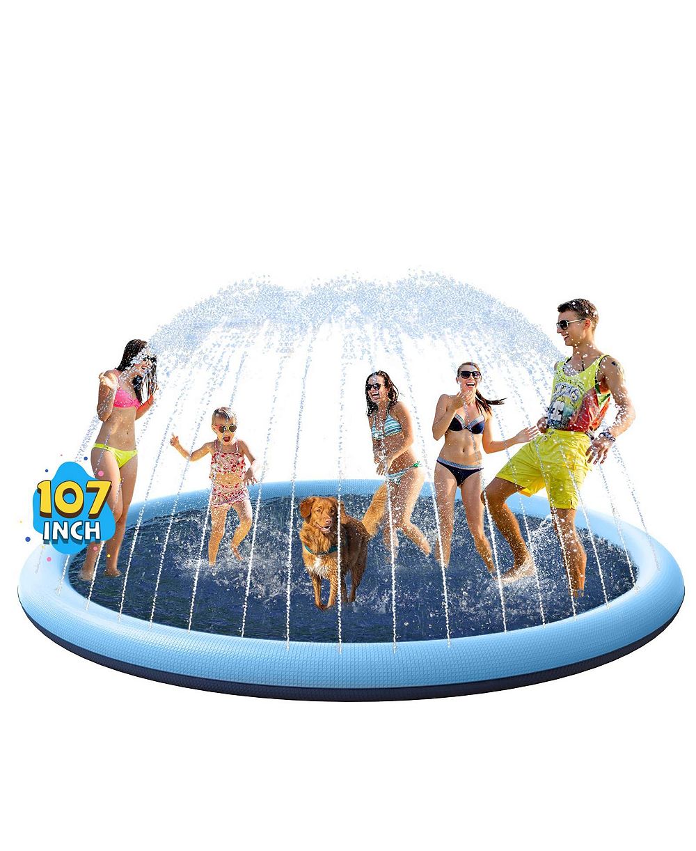 Водный игровой коврик AOFAR 107" с разбрызгивателем, не скользит, для детей и домашних животных