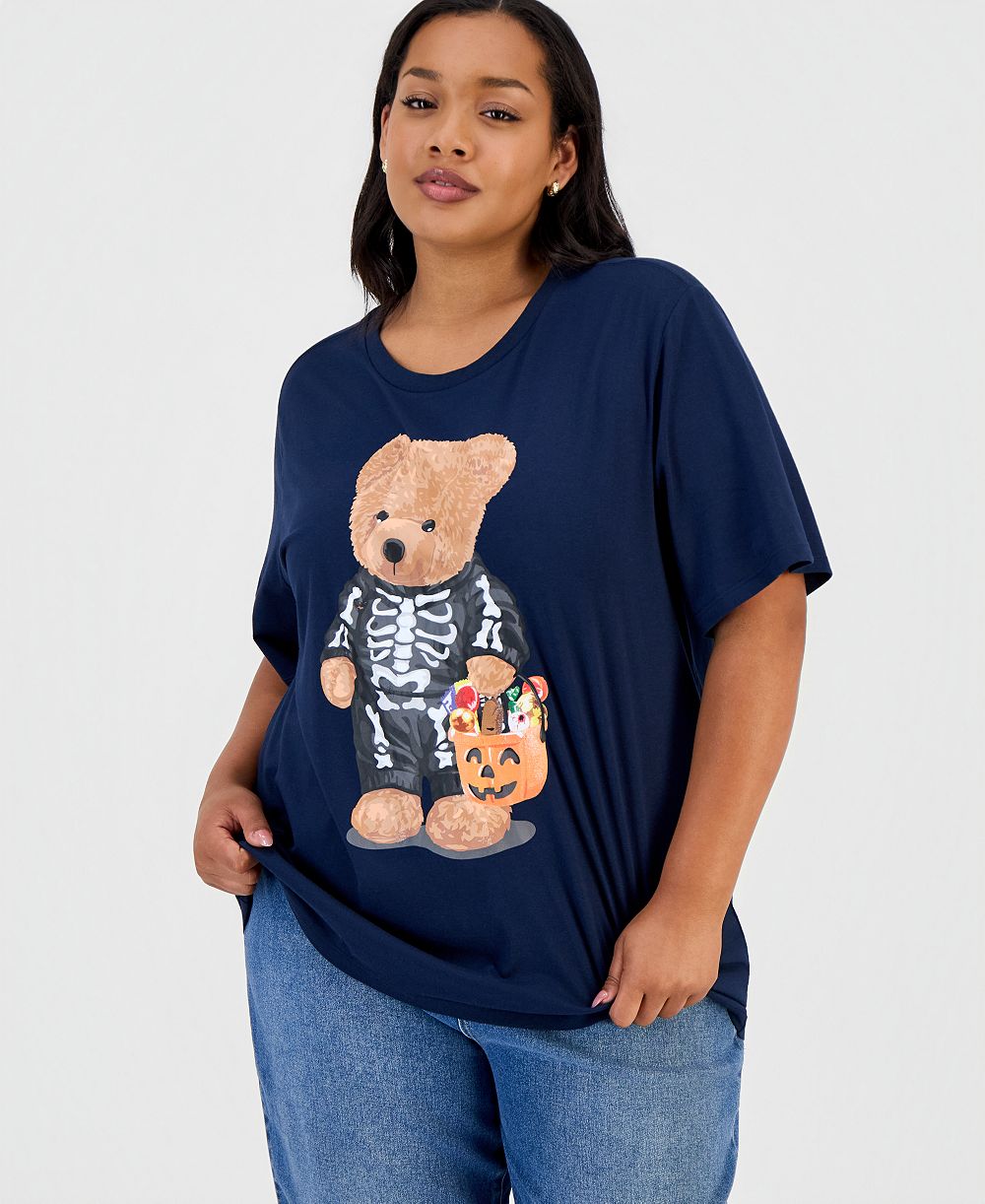Футболка Plus Size Grayson Threads, The Label с принтом медведя