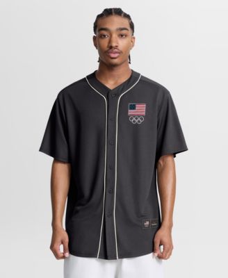 Fanatics Men's Gray Team USA Core Foundation Ball Button-Up Shirt