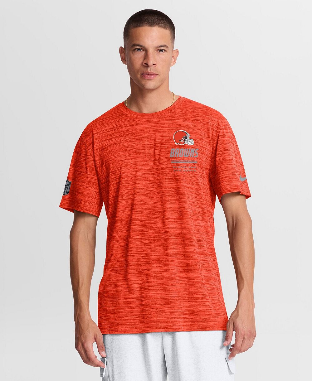 Мужская футболка Nike Cleveland Browns Sideline Double Covered Dri-FIT Velocity оранжевая