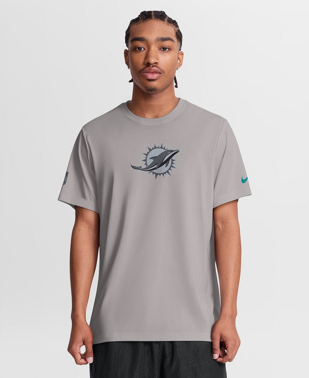 Nike Men's Gray Miami Dolphins Sideline Lead The Charge Legend Dri-FIT T-Shirt