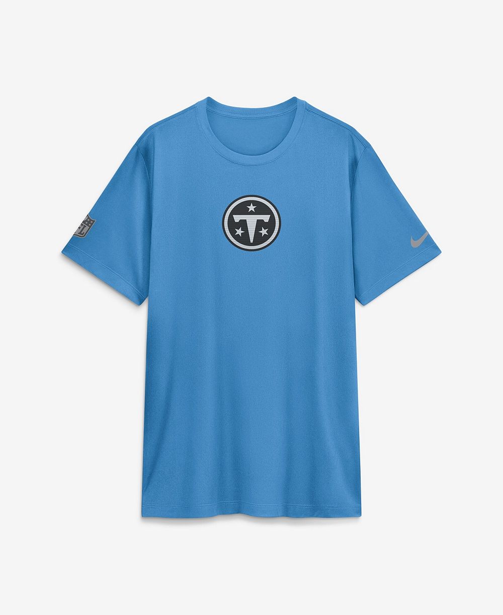Nike Мужская футболка Nike Tennessee Titans Sideline Lead The Charge Legend Dri-FIT Light Blue