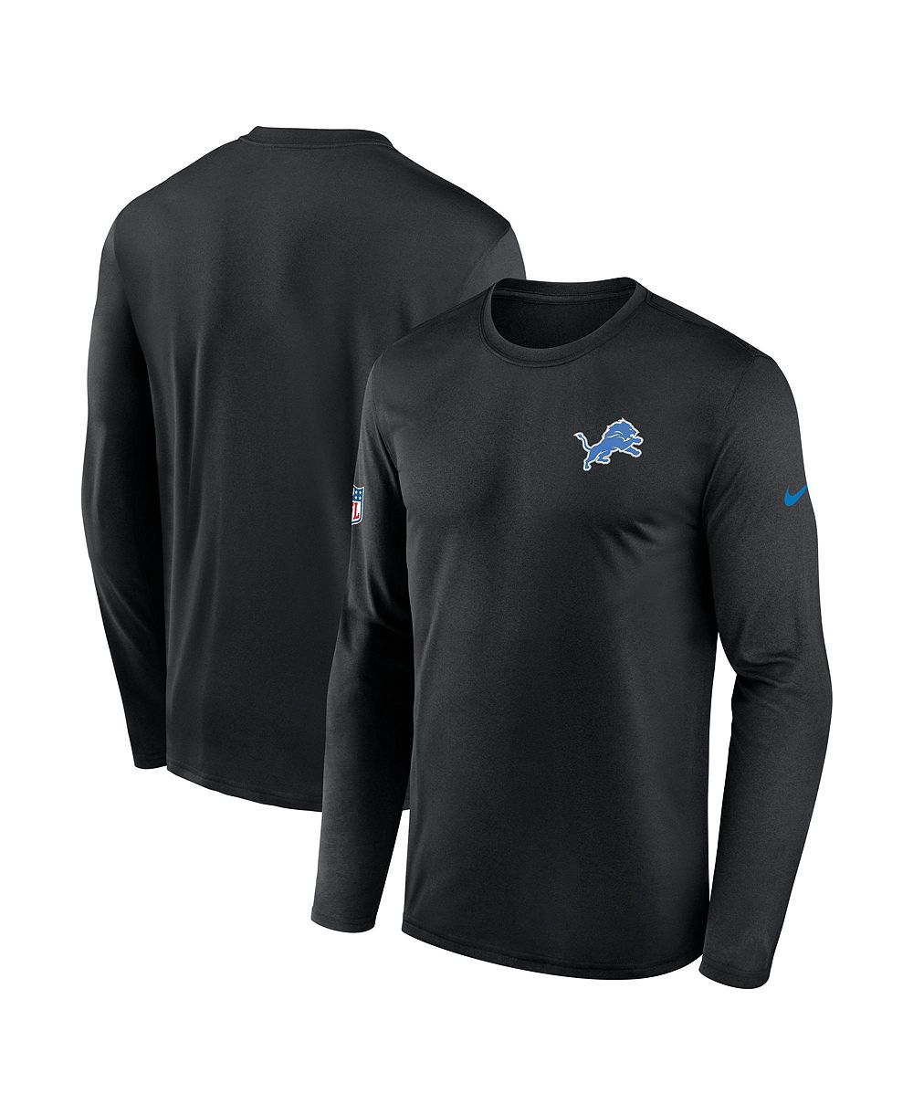 Nike Men's Black Detroit Lions Sideline Small Logo Legend Dri-FIT Long Sleeve T-Shirt