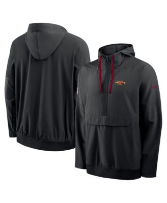 Nike Men's Black Washington Commanders Alt Anorak Half-Zip Hooded Jacket
