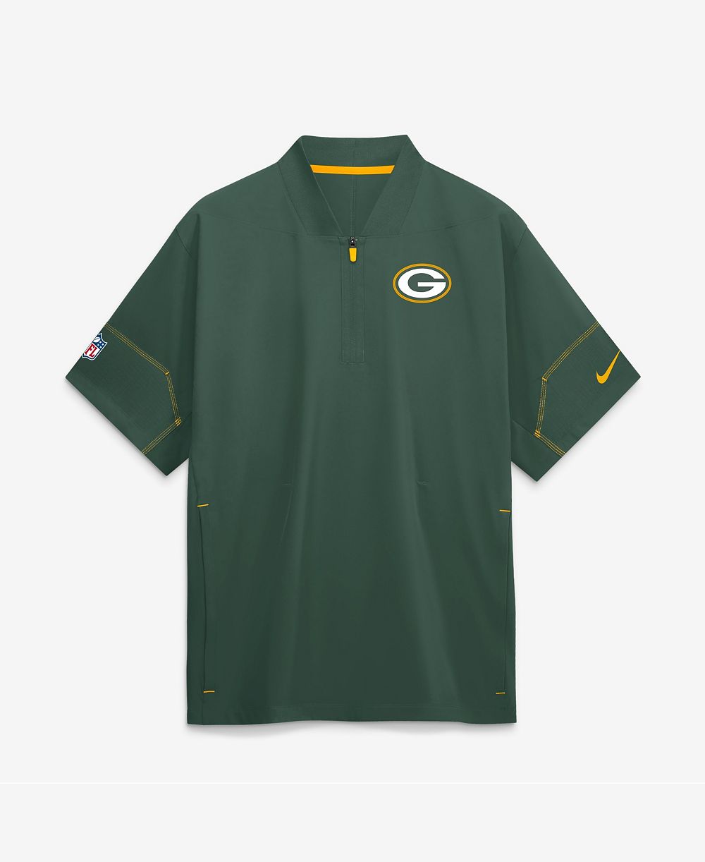 Мужская куртка Nike Green Bay Packers Sideline Short Sleeve Quarter-Zip