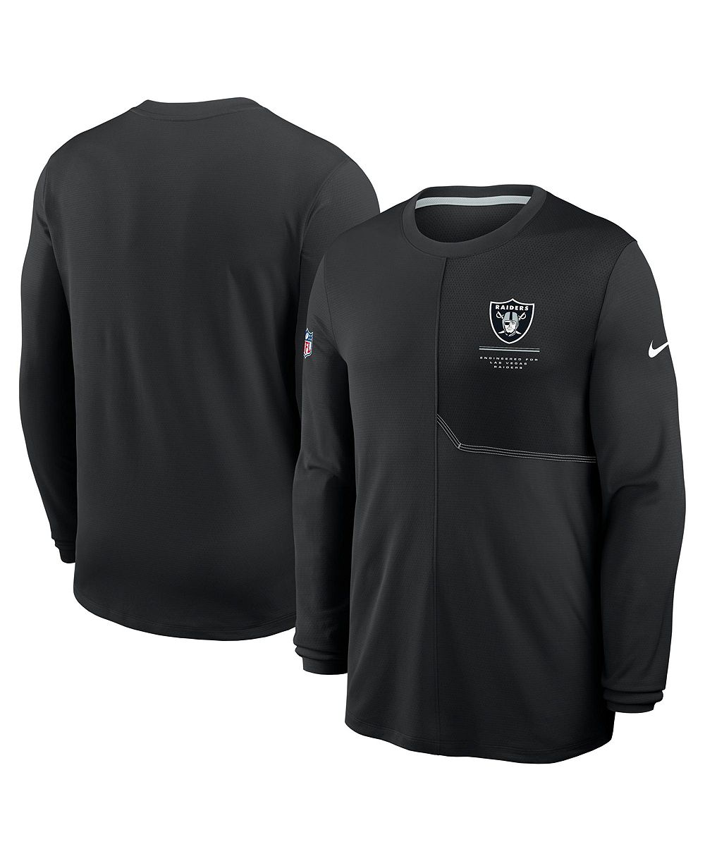 Nike Men's Black Las Vegas Raiders Sideline Coaches UV Dri-FIT Long Sleeve T-Shirt