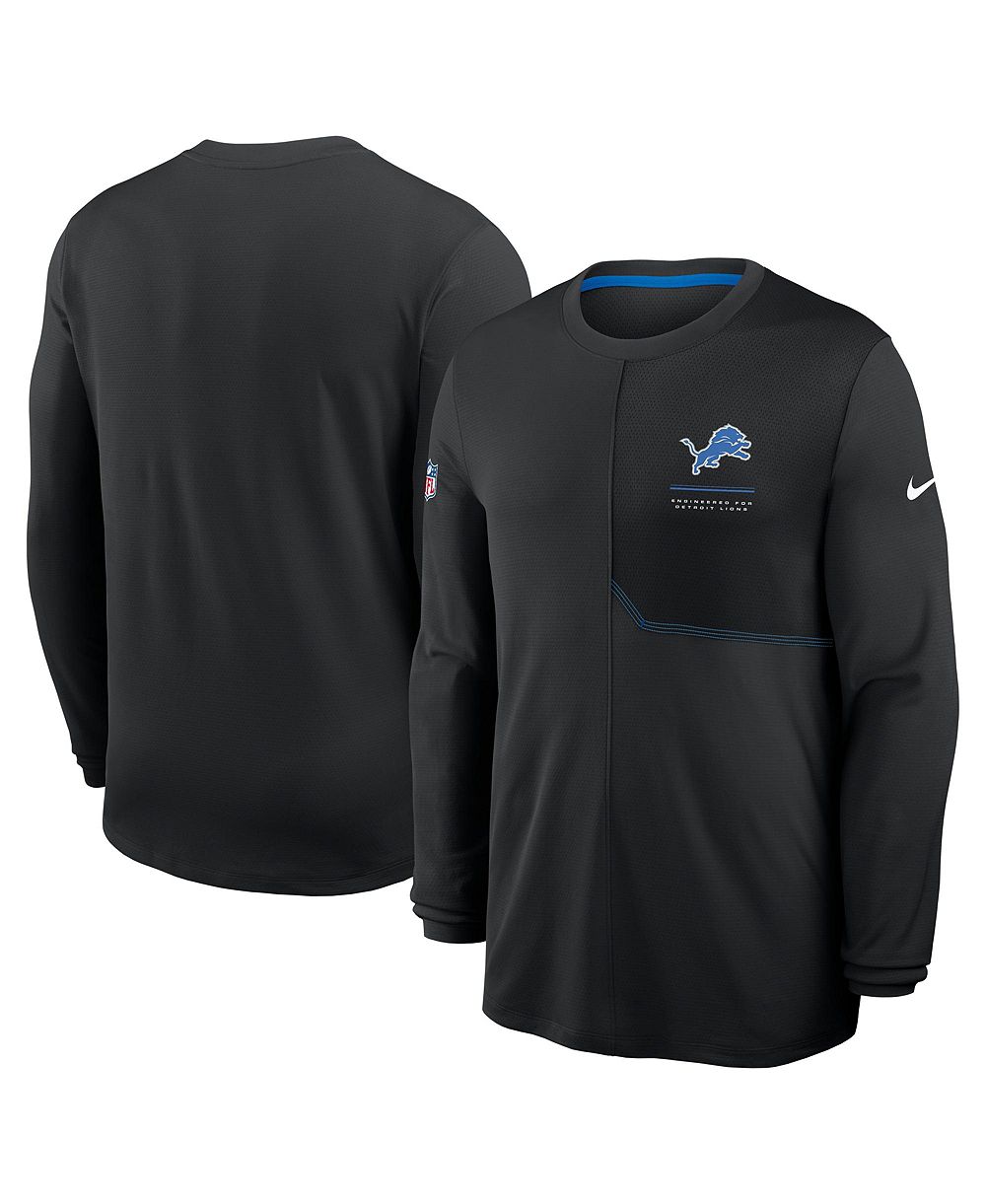 Nike Men's Black Detroit Lions Sideline Coaches UV Dri-FIT Long Sleeve T-Shirt