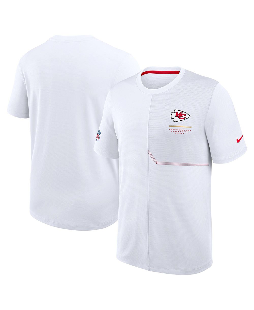 Nike Men's White Kansas City Chiefs Sideline UV Dri-FIT Coaches T-Shirt