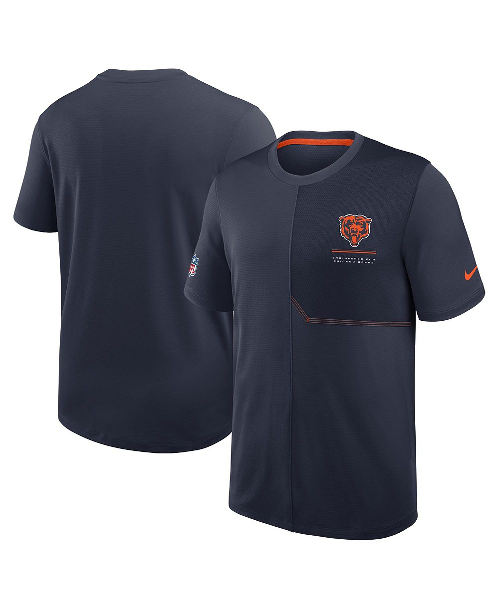 Nike Men's Navy Chicago Bears Sideline UV Dri-FIT Coaches T-Shirt