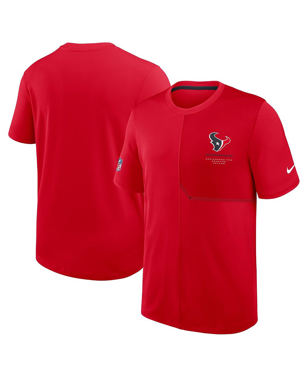 Мужская футболка Nike Red Houston Texans Sideline UV Dri-FIT Coaches