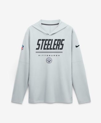 Мужское худи Nike Platinum Pittsburgh Steelers Sideline Lightweight Long Sleeve Dri-FIT