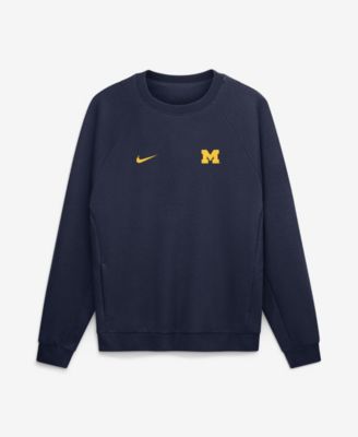 Nike Men's Navy Michigan Wolverines Premium Performance Raglan Dri-FIT Sweatshirt