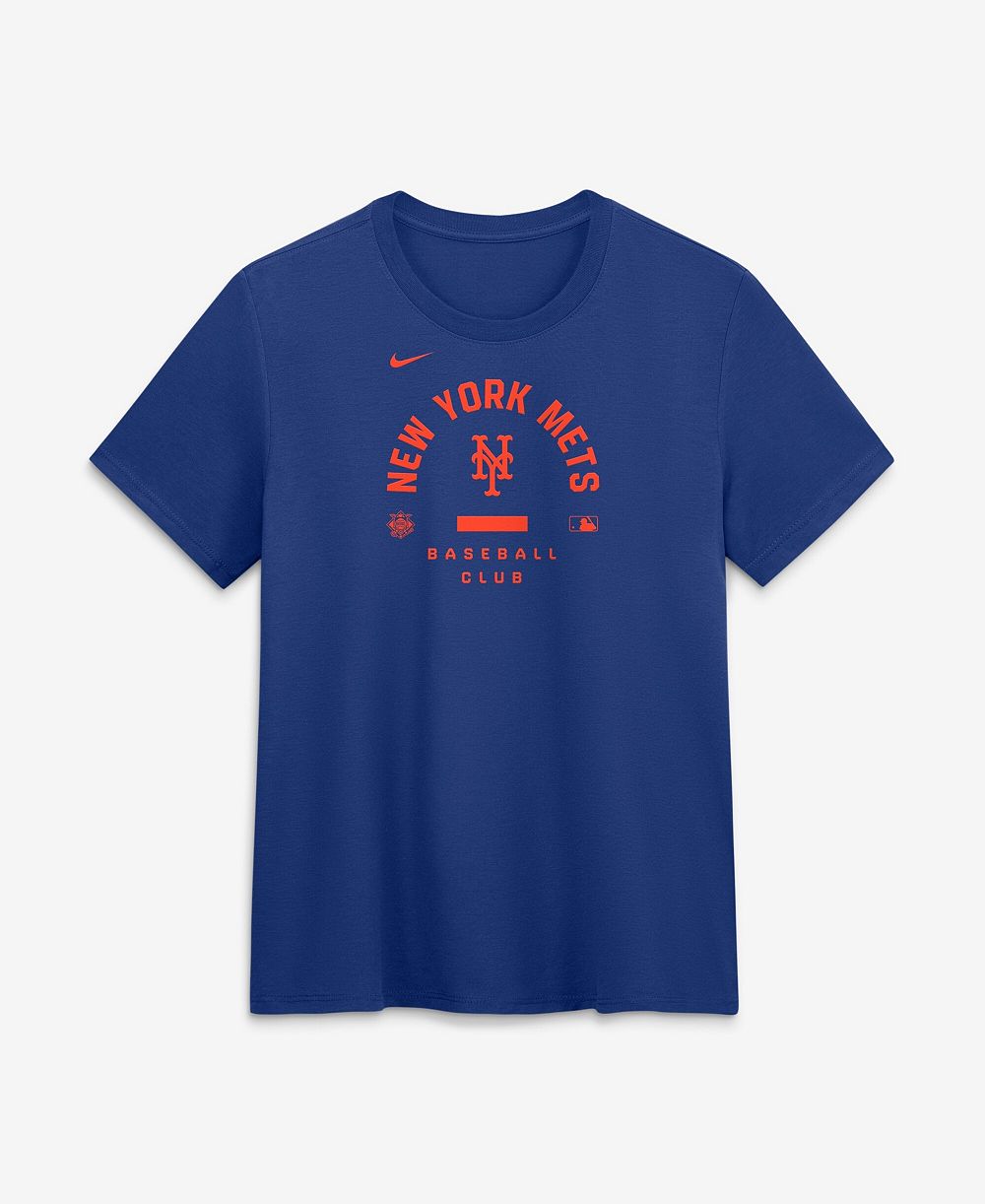 Nike Women's Royal New York Mets Authentic Collection Early Work Tri-Blend Dri-FIT T-Shirt