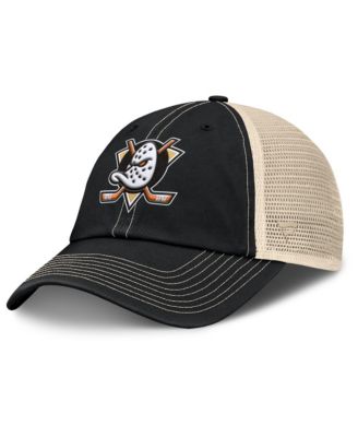Fanatics Мужская регулируемая кепка Anaheim Ducks Rival Trucker Black/Natural