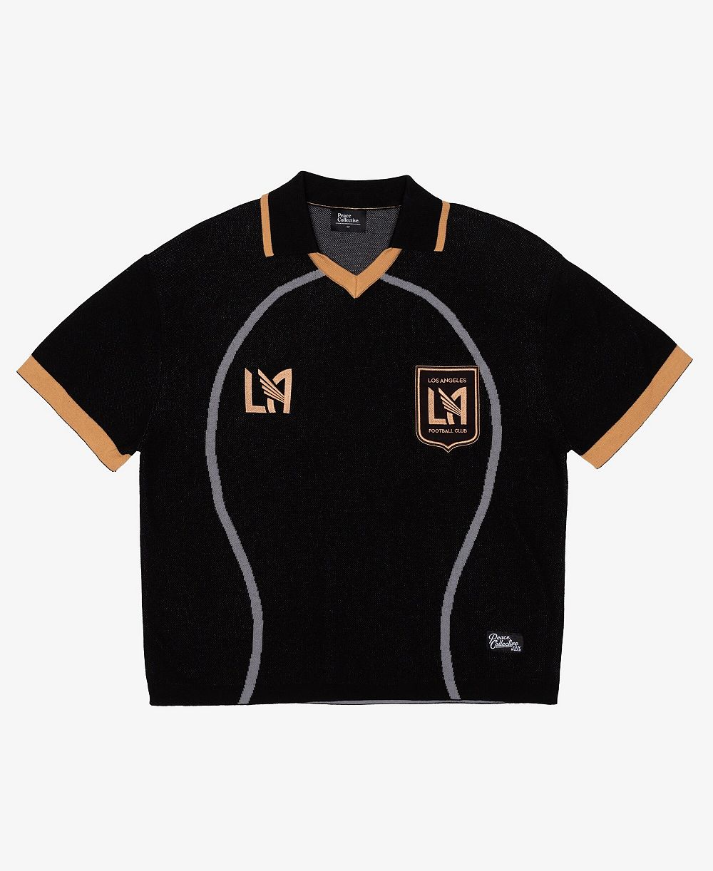 Peace Collective Men's and Women's Black LAFC Team Crest Knit Jersey