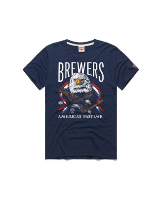 Мужская футболка Homage Navy Milwaukee Brewers America's Pastime Tri-Blend