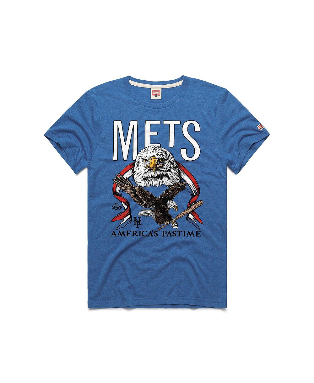Мужская футболка Homage New York Mets America's Pastime Tri-Blend Royal