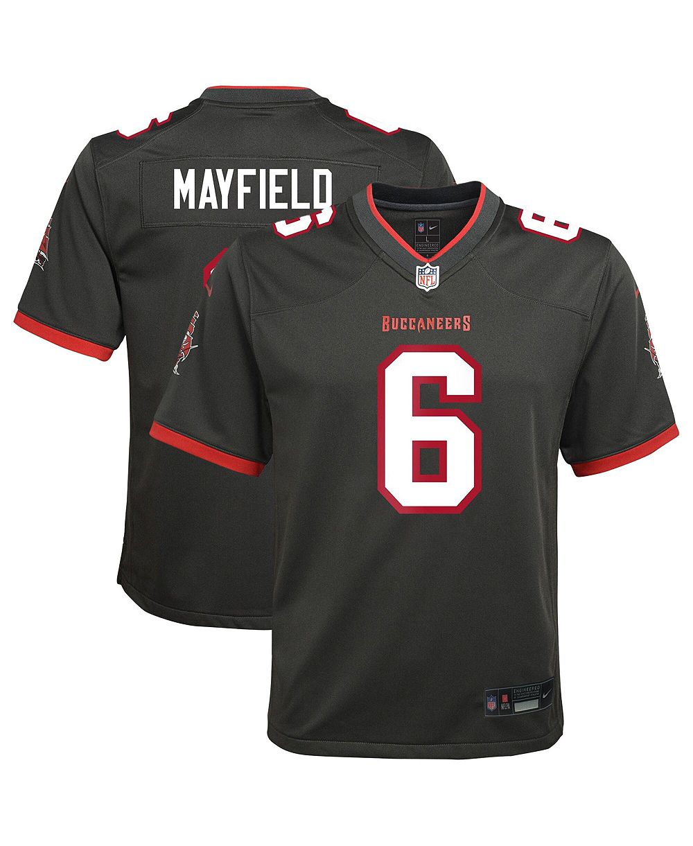 Детская игровая джерси Nike Baker Mayfield Pewter Tampa Bay Buccaneers