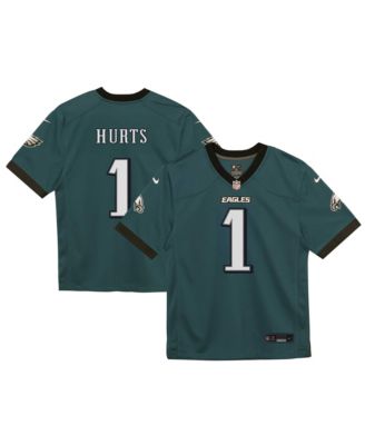 Детская игровая джерси Nike Jalen Hurts Philadelphia Eagles Midnight Green