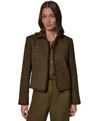 Женский жакет Donna Karan New York Petite Open-Front Fring