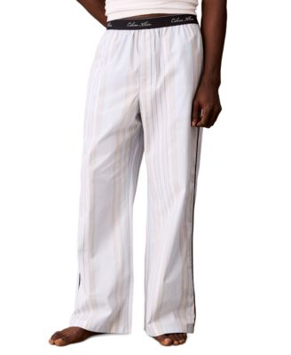 Calvin Klein Мужские хлопковые пижамные брюки Poplin Script Regular-Fit