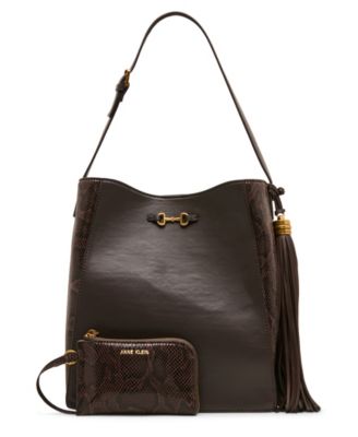 Anne Klein Маленькая сумка хобо Horsebit Tassel