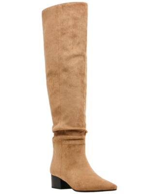 Madden Girl Women's Elite Block Heel Over The Knee Slouch Boots