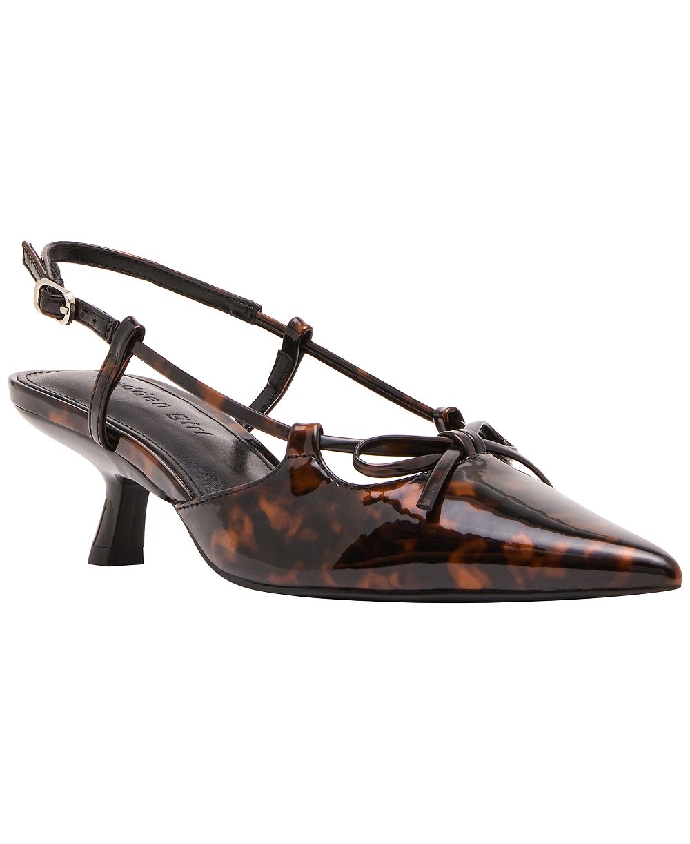 Madden Girl Women's Kaia Slingback Bow Kitten Heel Pumps