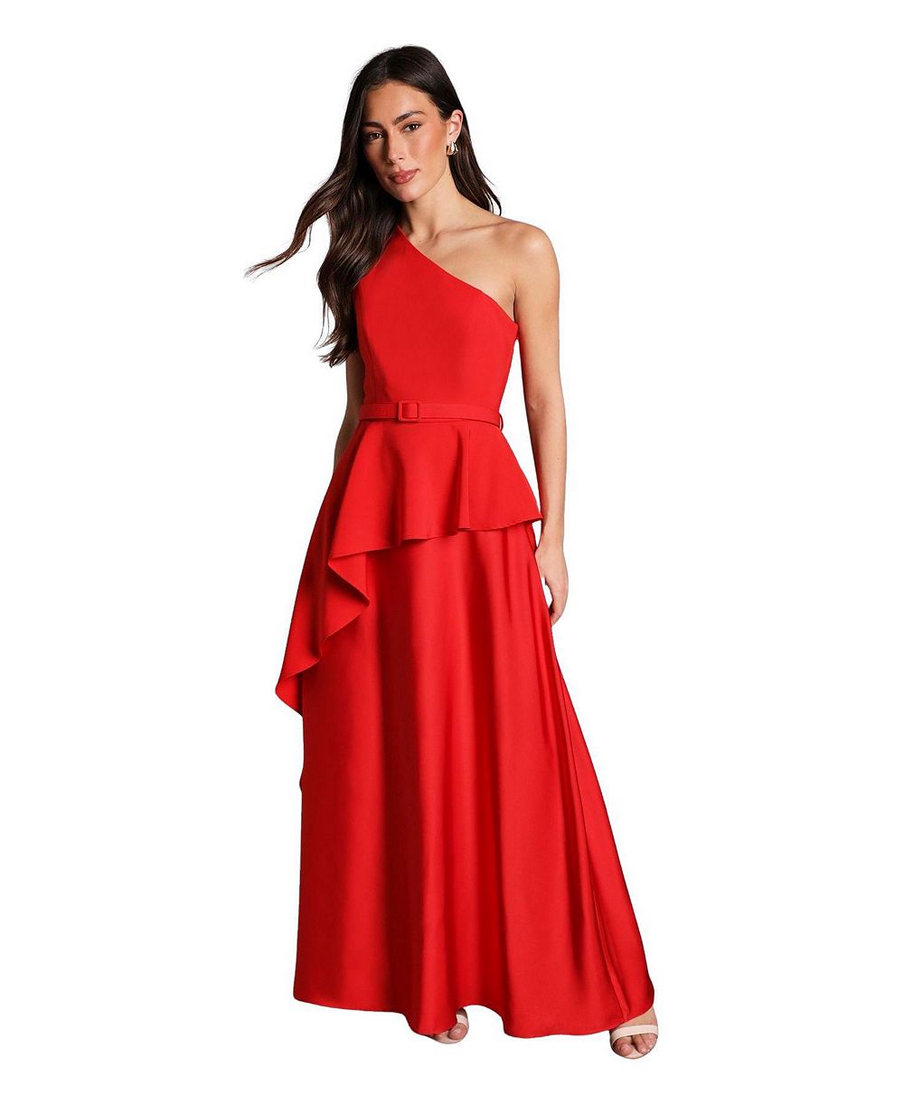 Coast Women's One Shoulder Satin Maxi Dress