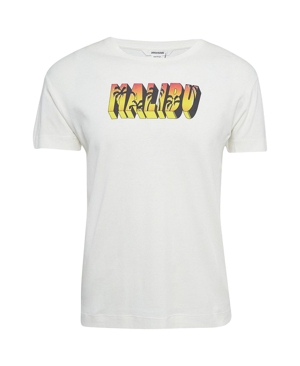Pre-Owned Zadig & Voltaire Men's Malibu Print Jersey Timor T-Shirt