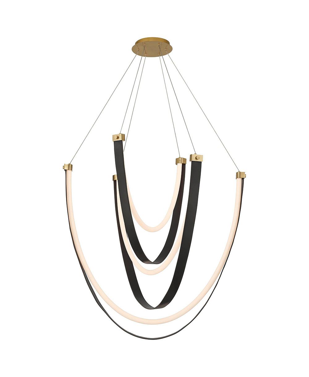 Подвесной светильник Possini Euro Design Galiva из кожи, LED