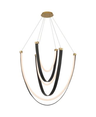 Подвесной светильник Possini Euro Design Galiva из кожи, LED