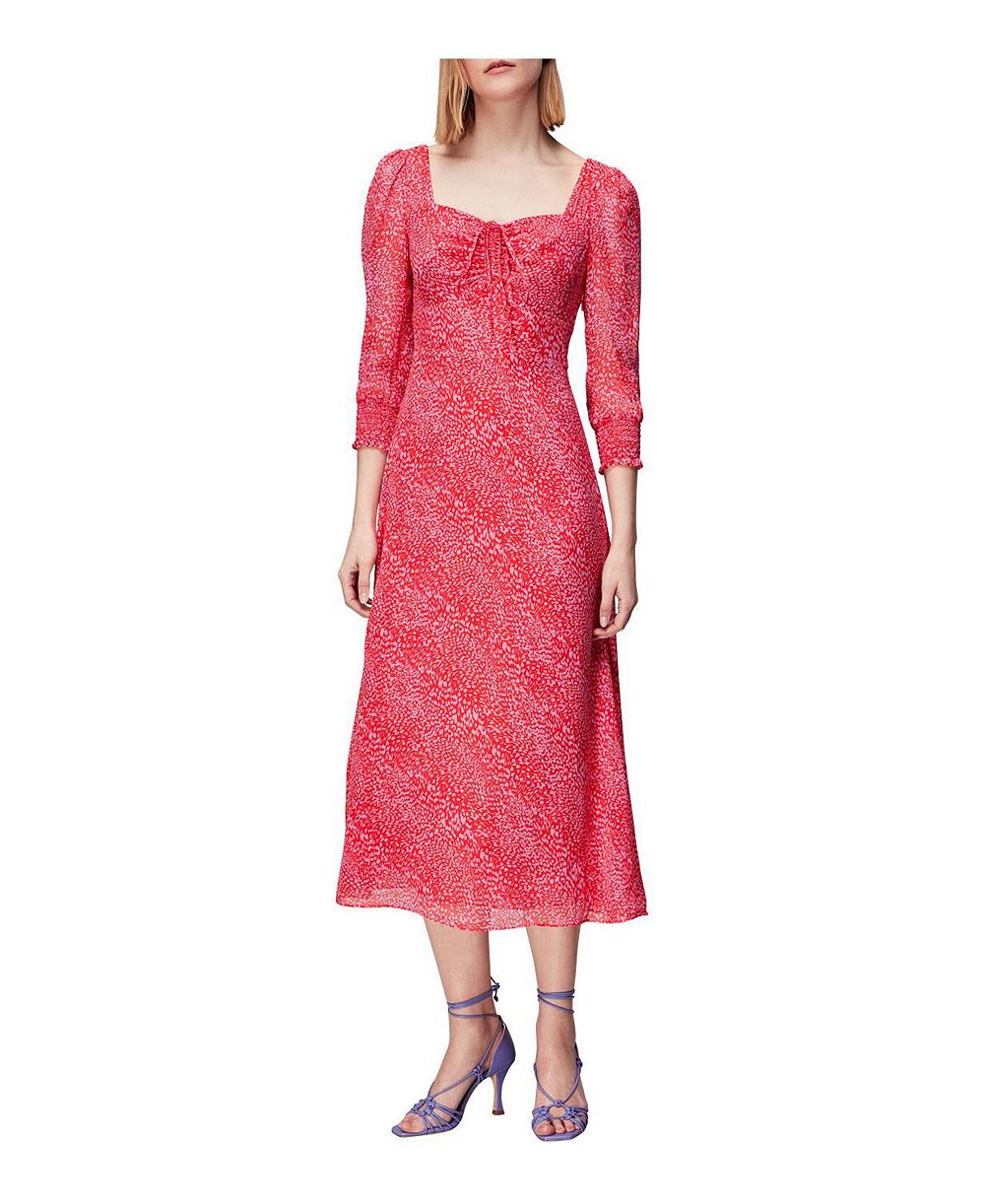 Женское платье Whistles Diagonal Leopard Midi