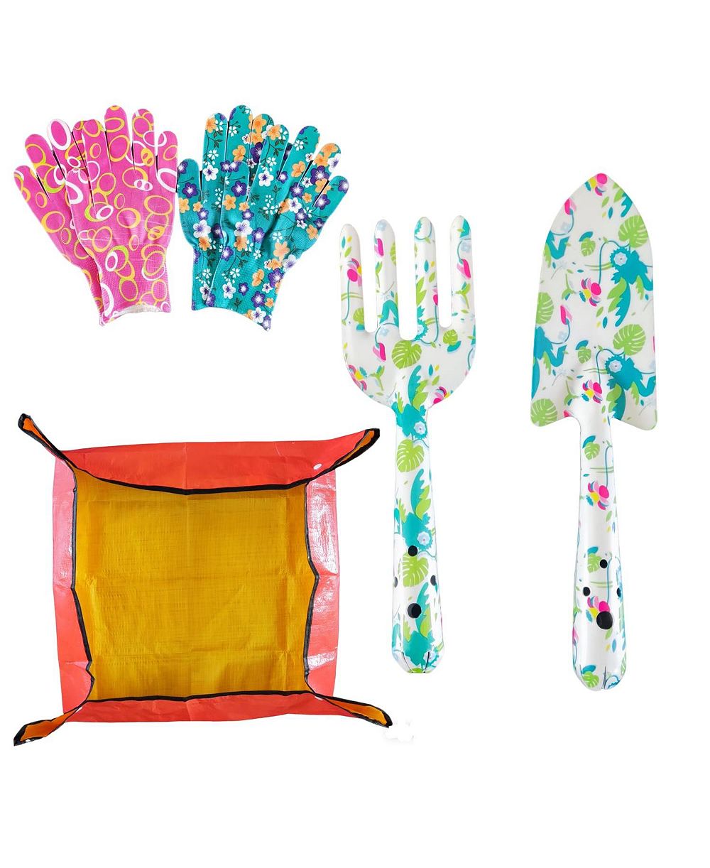 Набор садовых инструментов XDOVET Aluminum Trowel Rake Gloves Mat Gift