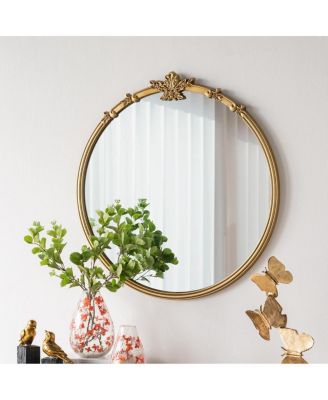 LAOTIES 30" Round Decorative Wall Mirror for Mantle, Entryway