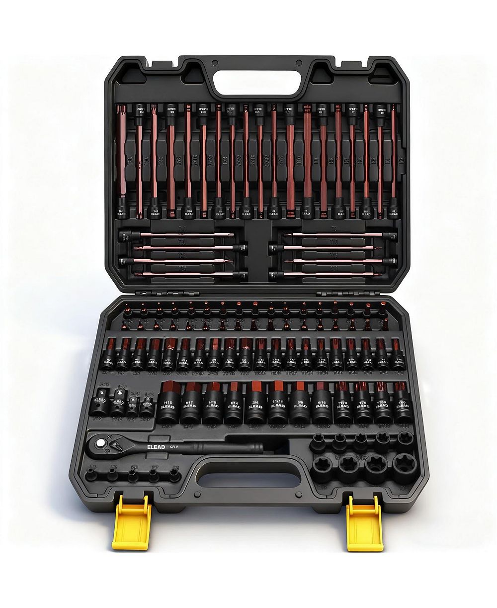 XDOVET Hex bit socket sets, ratchet wrench drive adapters, extended length, tamper-resistant, ball-end, and metric specifications