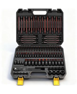 XDOVET Hex bit socket sets, ratchet wrench drive adapters, extended length, tamper-resistant, ball-end, and metric specifications