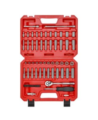 XDOVET 1/4inch Drive Socket Set 62pieces  SAE Metric Ratchet