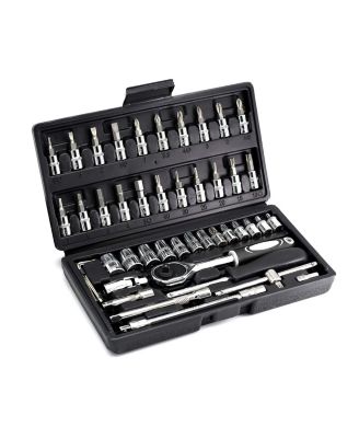 XDOVET Socket Set Metric Ratchet Wrench 4-14mm CR-V S2 Bits Extension Bars Mechanic Tool Kit