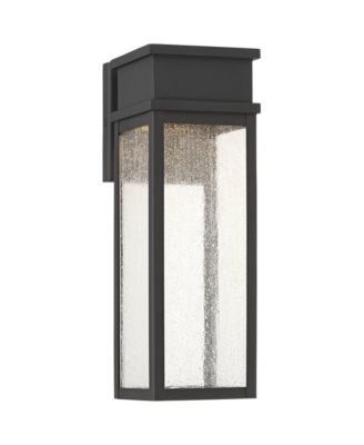 John Timberland Sintef 14  High Modern Outdoor Wall Light Fixture Mount Porch House LED Bulb Sand  Finish Glass Shade