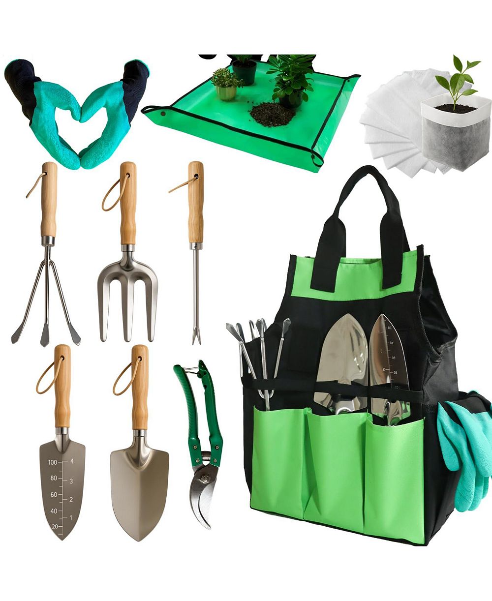 XDOVET Garden Tools Set Stainless Steel Kit with Storage Bag