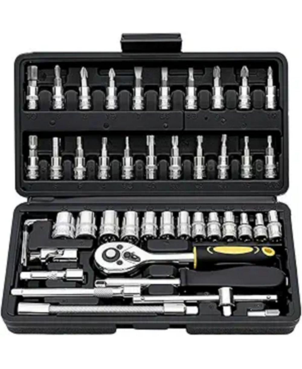 XDOVET 46pieces  1/4inch  Drive Socket Ratchet Wrench Set Quick-release